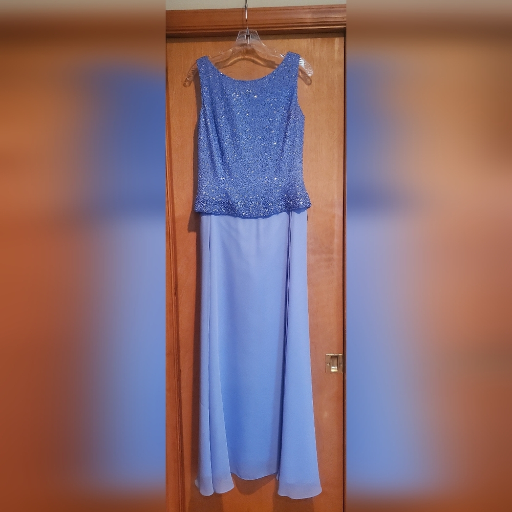 Chadwicks formal, long light blue dress in size 6.
